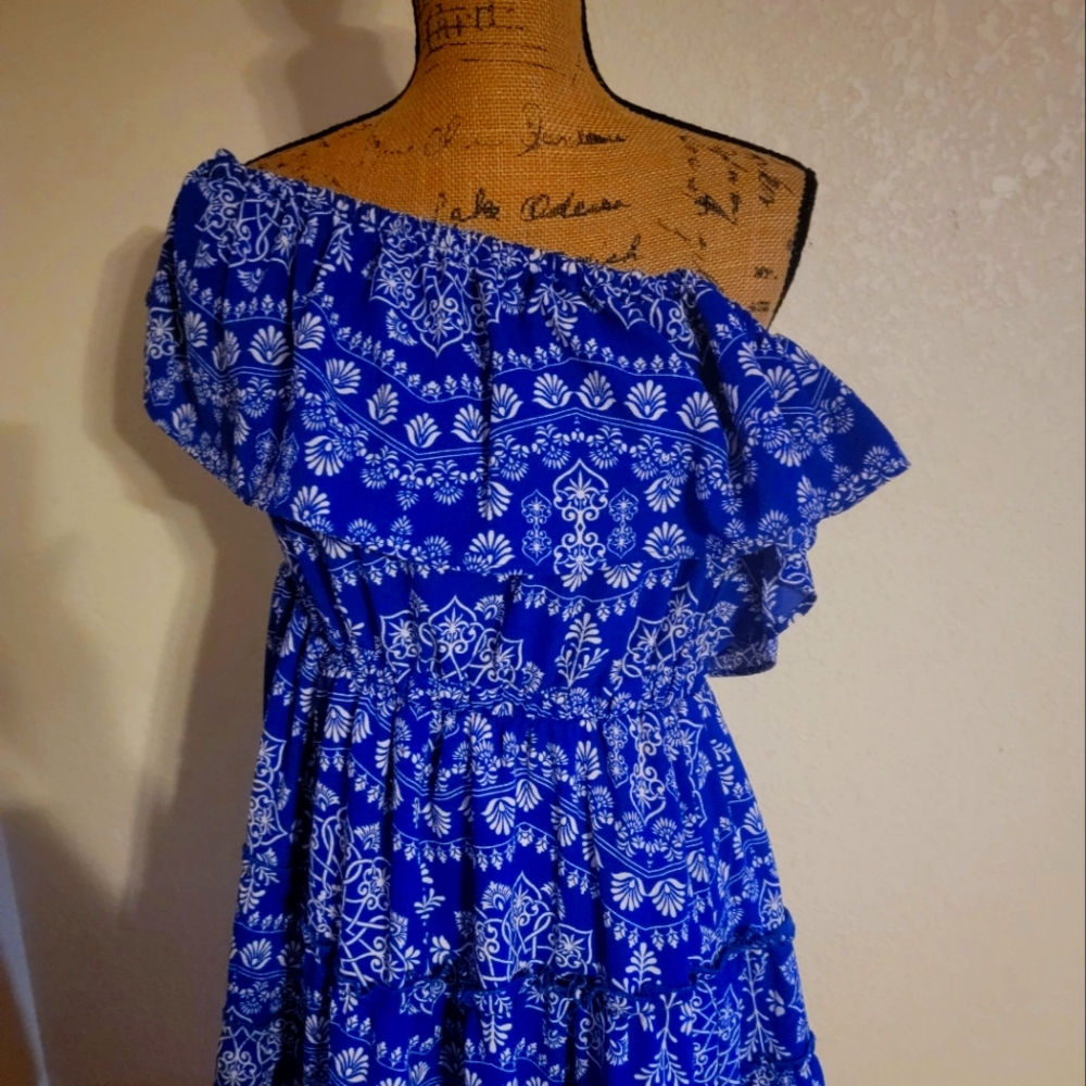 Gaudie/Electric Blue/Sun dress/Large